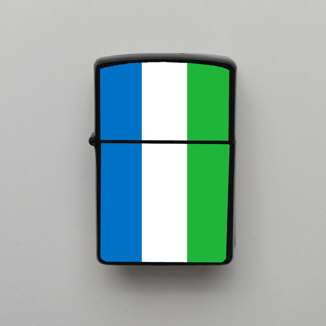 Sierra Leone Bayrağı - Benzinli Siyah Çakmak - Hediyelik