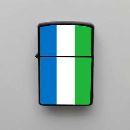 Sierra Leone Bayrağı - Benzinli Siyah Çakmak - Hediyelik