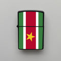 Surinam Bayrağı - Benzinli Siyah Çakmak - Hediyelik