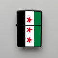 Suriye Syria Bayrağı - Benzinli Siyah Çakmak - Hediyelik