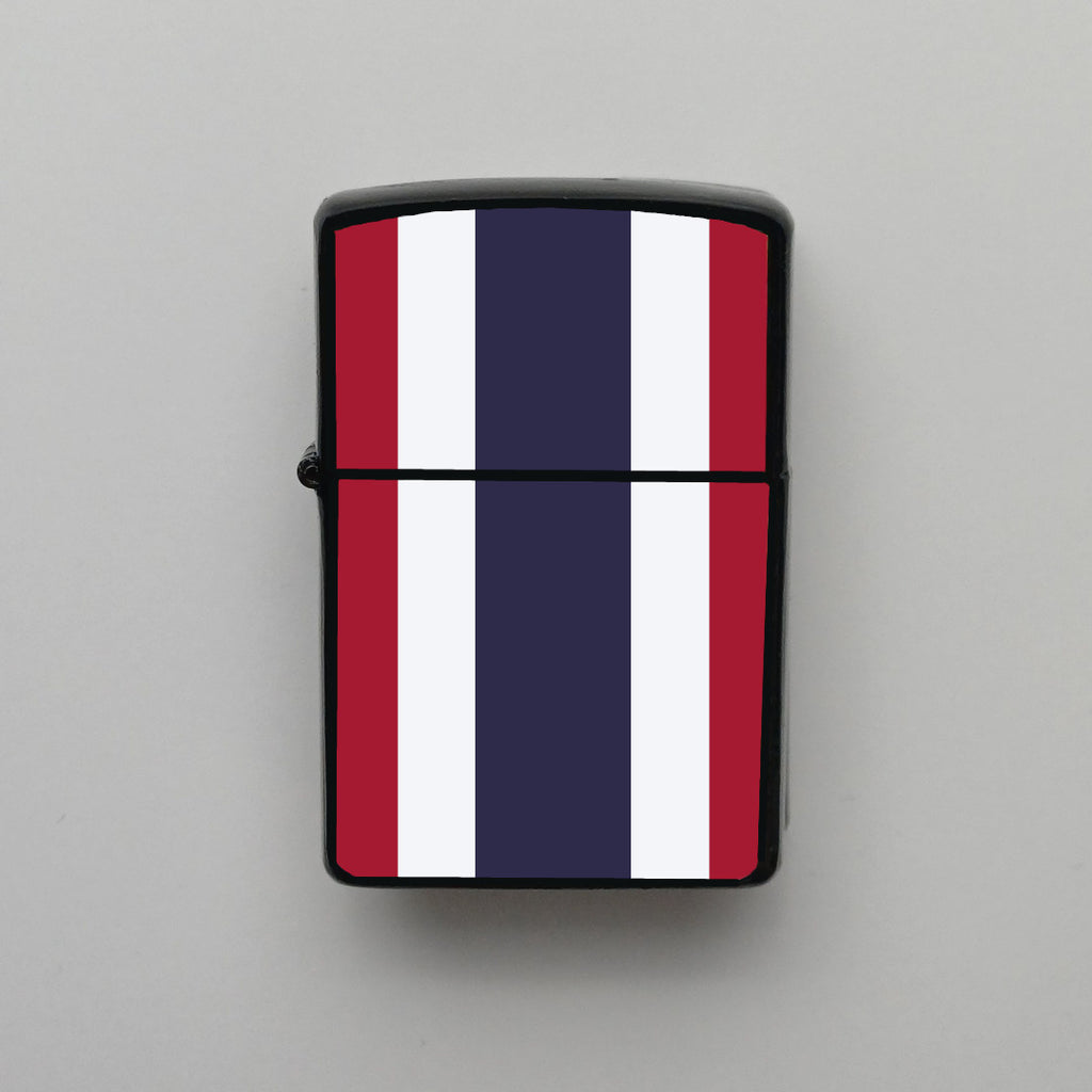 Tayland Thailand Bayrağı - Benzinli Siyah Çakmak - Hediyelik