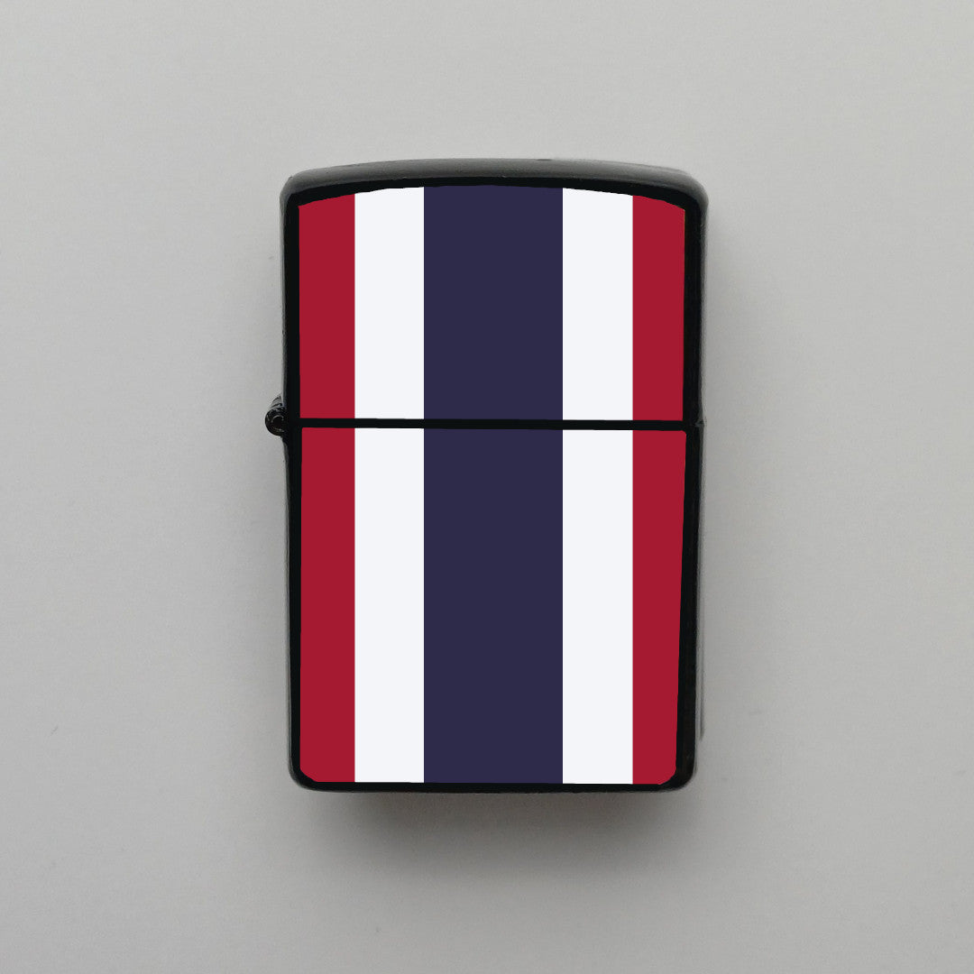 Tayland Thailand Bayrağı - Benzinli Siyah Çakmak - Hediyelik