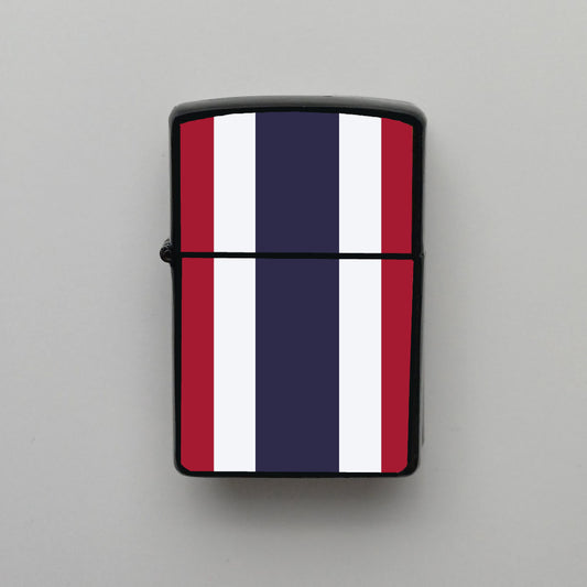 Tayland Thailand Bayrağı - Benzinli Siyah Çakmak - Hediyelik