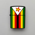Zimbabve Bayrağı - Benzinli Siyah Çakmak - Hediyelik