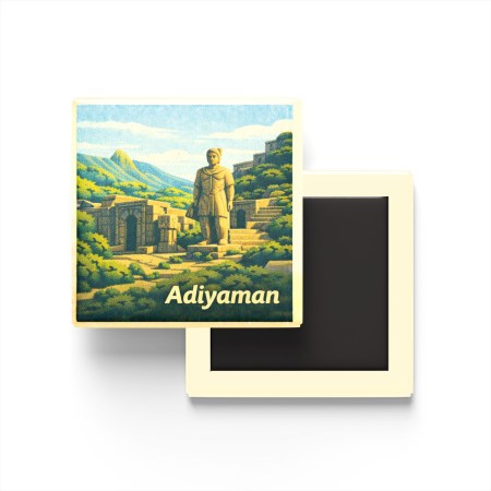 Adıyaman - Arsemia Antik Kenti - Baskılı Buzdolap Magneti Kare