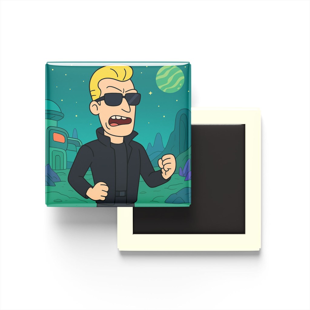 Albert Wesker Baskılı Kare Buzdolap Magneti