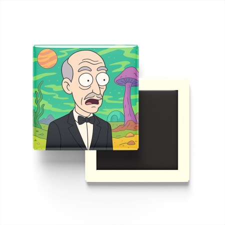 Alfred Pennyworth Baskılı Kare Buzdolap Magneti
