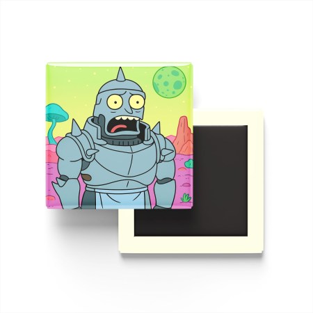 Alphonse Elric Baskılı Kare Buzdolap Magneti
