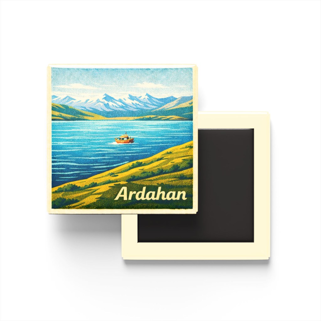 Ardahan - Çıldır Gölü - Baskılı Buzdolap Magneti Kare