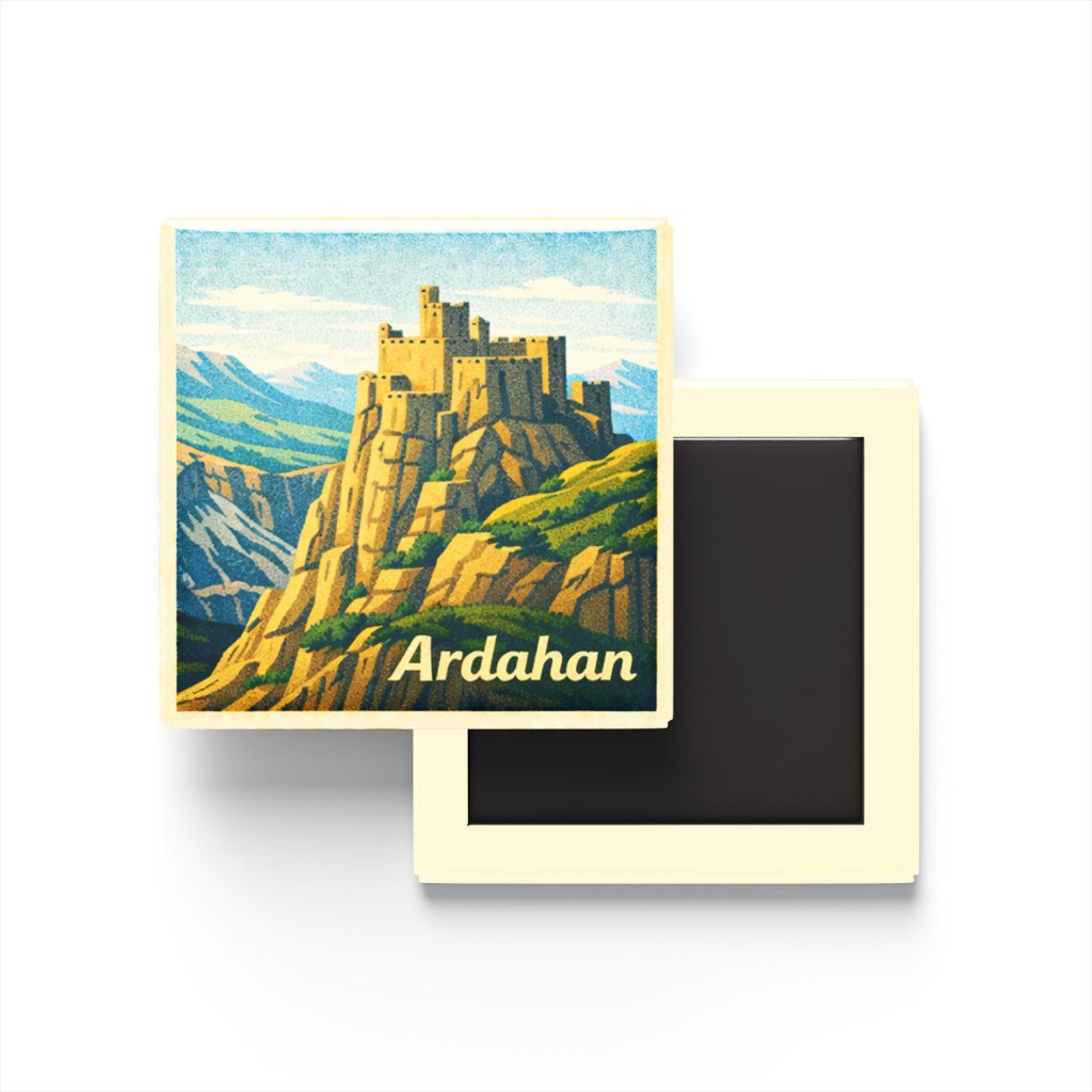 Ardahan - Şeytan Kalesi - Baskılı Buzdolap Magneti Kare