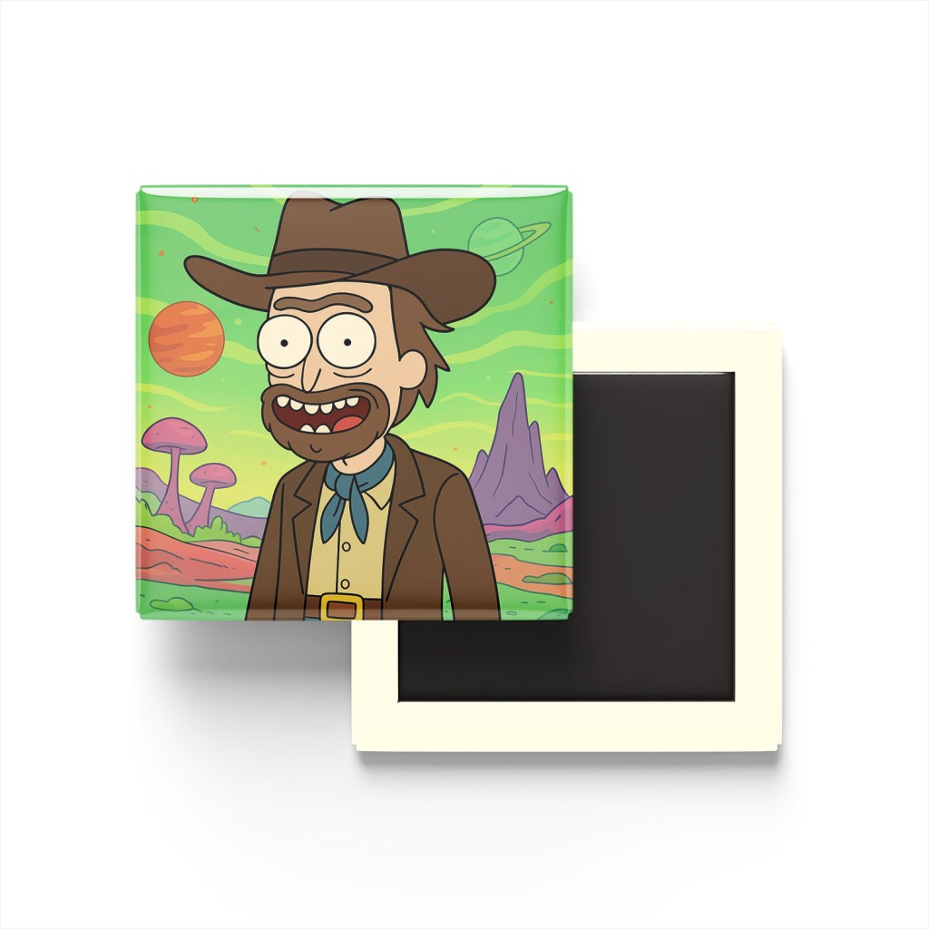 Arthur Morgan Baskılı Kare Buzdolap Magneti