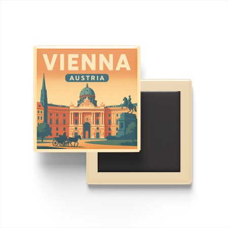 Viyana Avusturya - Hofburg Sarayı - Buzdolap Magneti Baskılı Kare