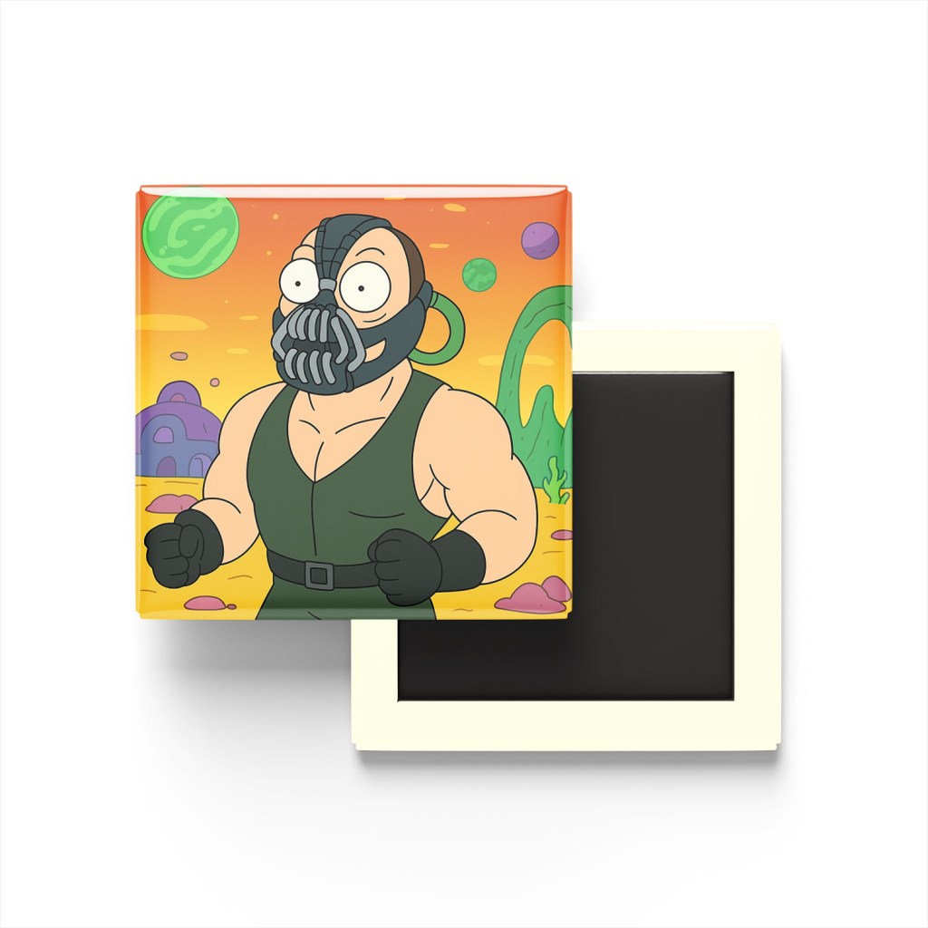 Bane Baskılı Kare Buzdolap Magneti