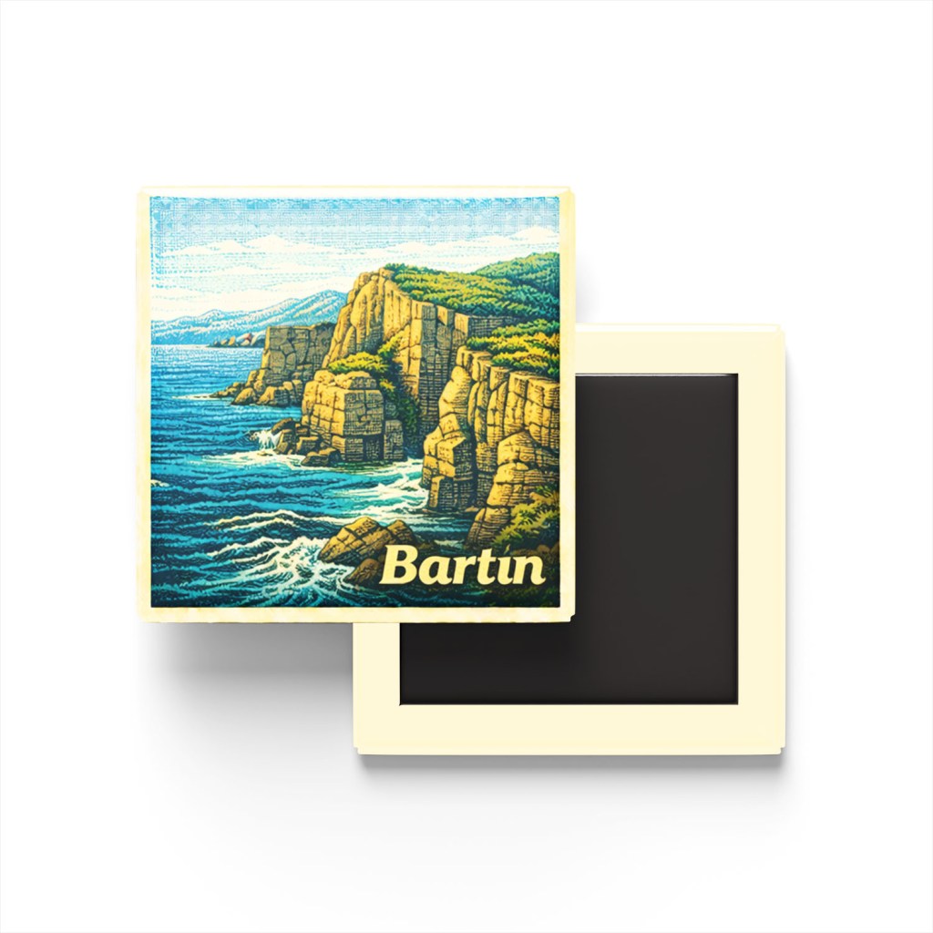 Bartın - Kıyı Uçurumları - Baskılı Buzdolap Magneti Kare