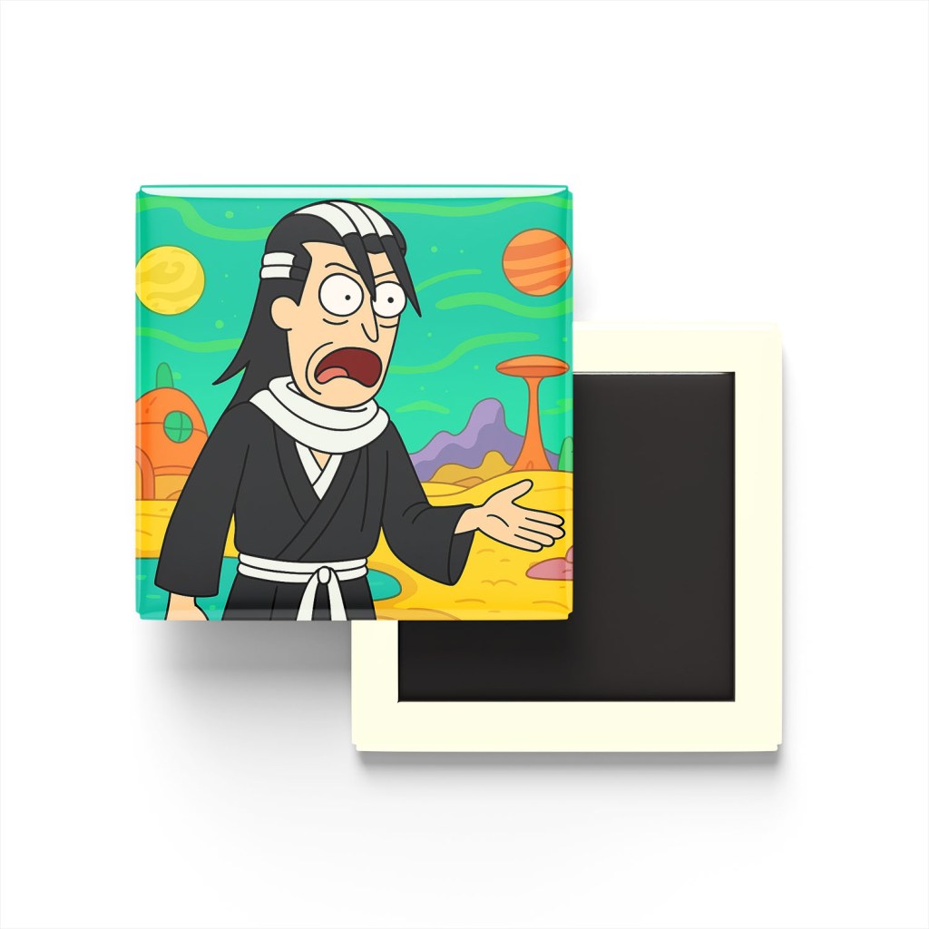 Byakuya Kuchiki Baskılı Kare Buzdolap Magneti