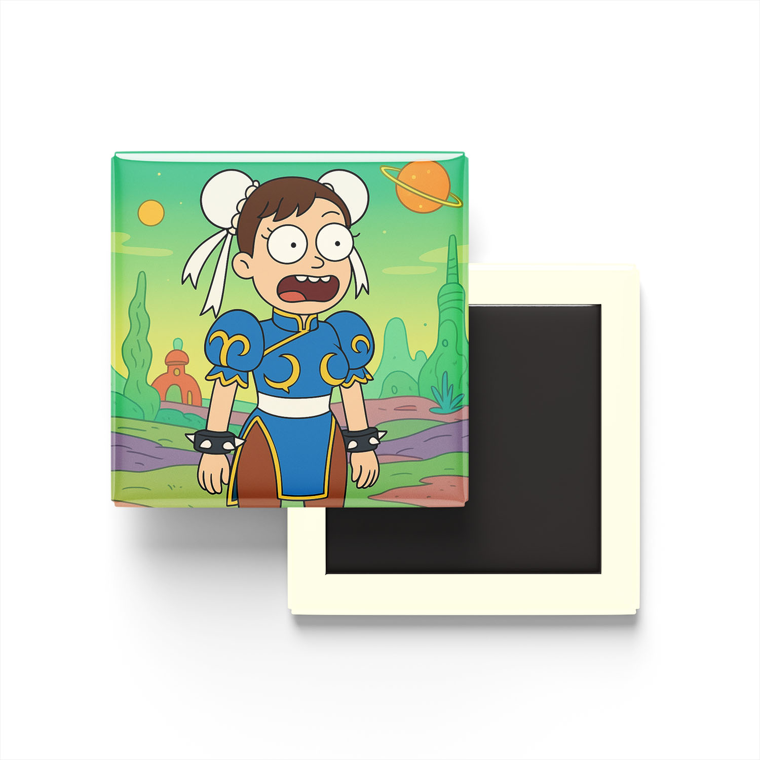 Chun-Li Baskılı Kare Buzdolap Magneti