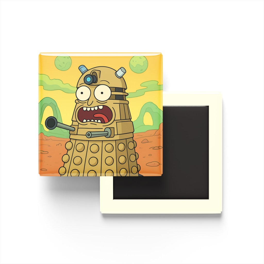 Dalek Baskılı Kare Buzdolap Magneti