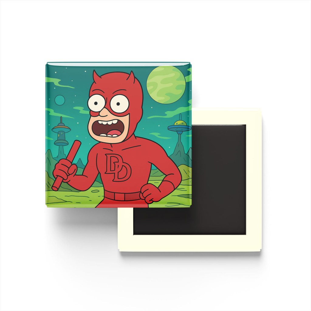 Daredevil Baskılı Kare Buzdolap Magneti