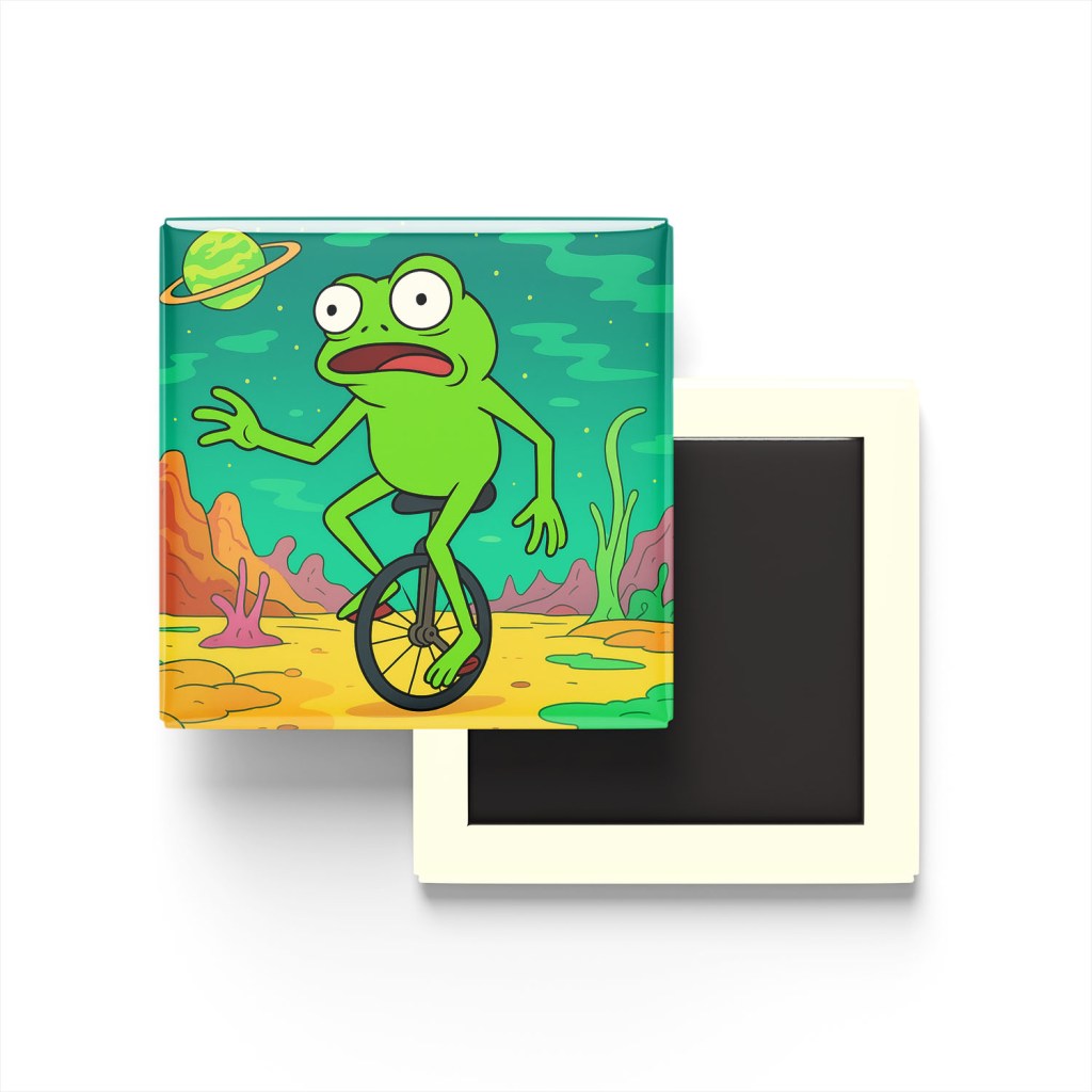 Dat Boi Baskılı Kare Buzdolap Magneti