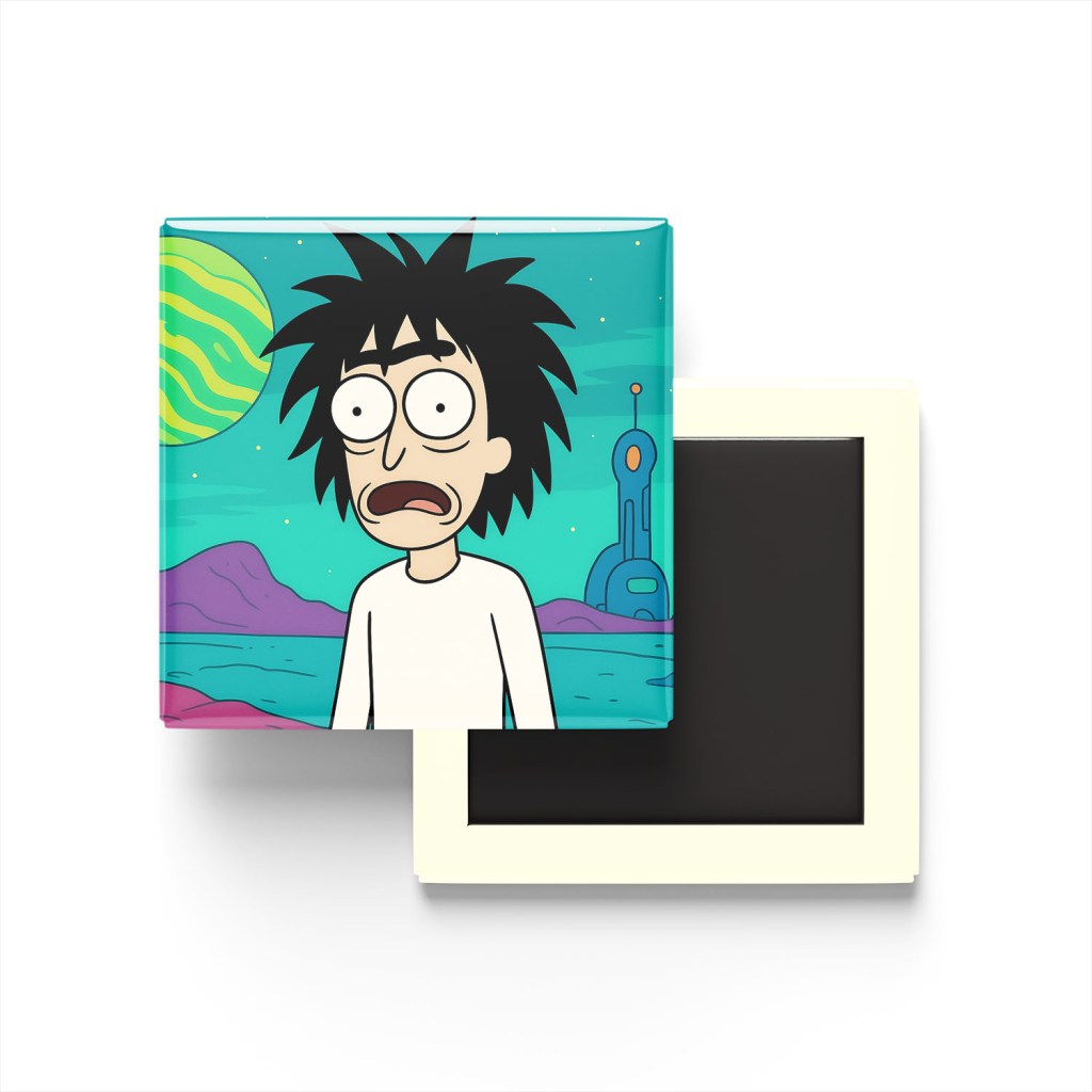 Death Note L Baskılı Kare Buzdolap Magneti