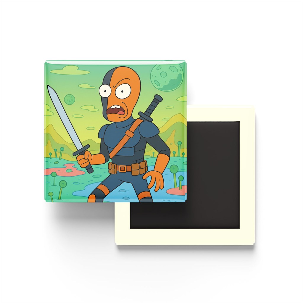 Deathstroke Baskılı Kare Buzdolap Magneti
