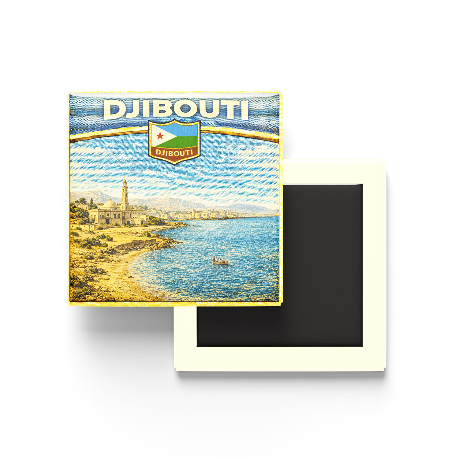 Retro Cibuti Cibuti Şehri Temalı Vintage Buzdolap Magneti