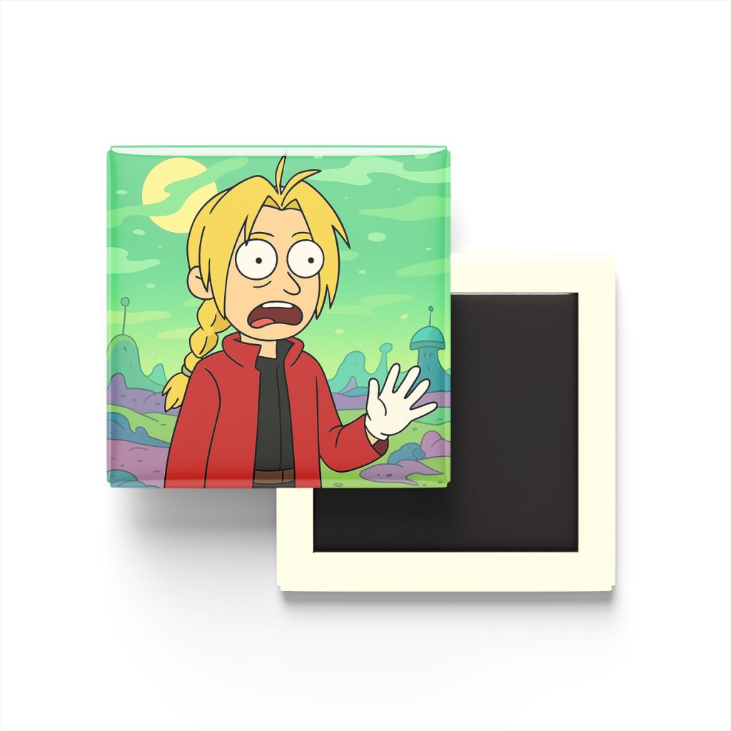Edward Elric Baskılı Kare Buzdolap Magneti