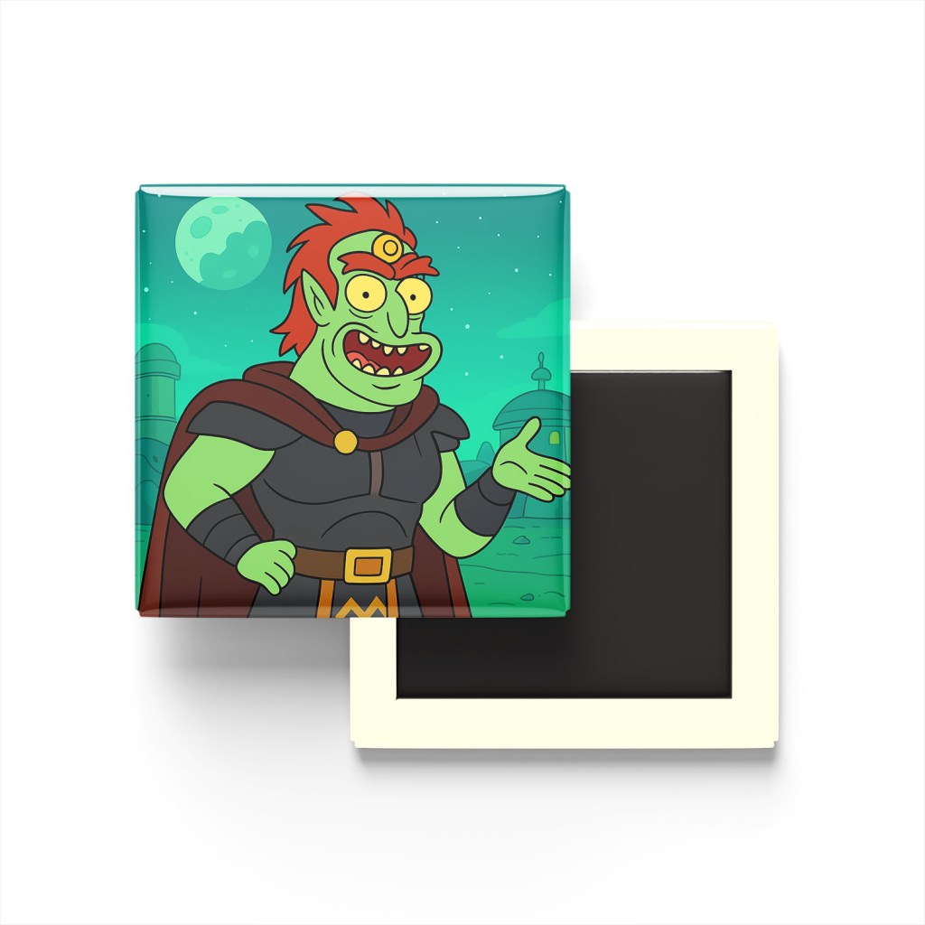Ganondorf Baskılı Kare Buzdolap Magneti