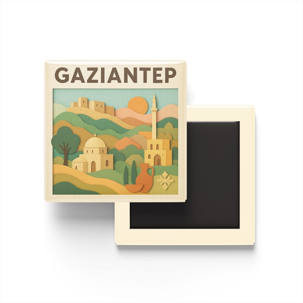 Gaziantep Şehri - Pop-Art Travel Buzdolap Magneti