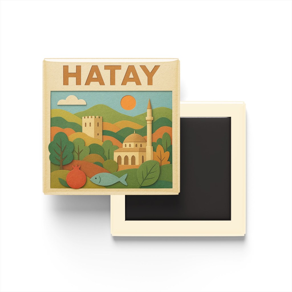 Hatay Şehri - Pop-Art Travel Buzdolap Magneti