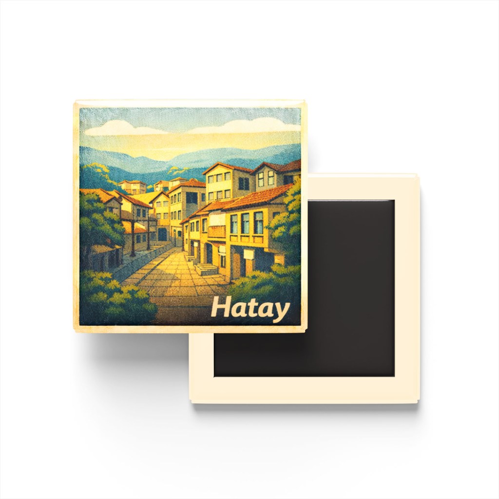 Hatay - Antakya Eski Şehir - Baskılı Buzdolap Magneti Kare
