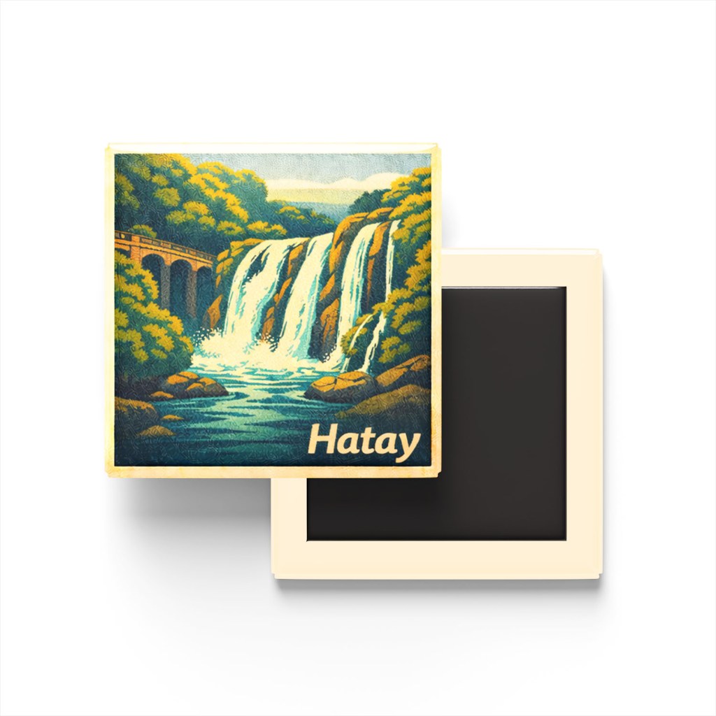 Hatay - Harbiye Şelaleleri - Baskılı Buzdolap Magneti Kare
