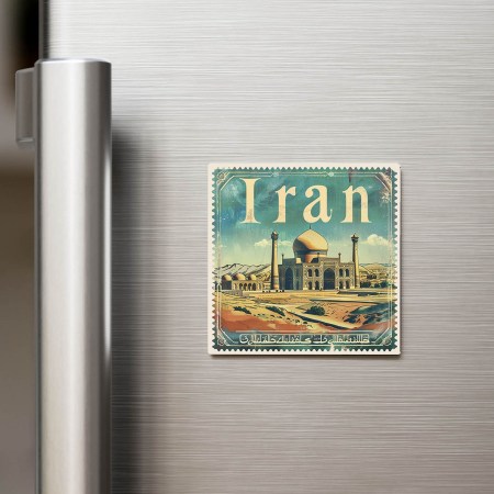 İran Iran - Posta Pulu Temalı Ülke - Baskılı Buzdolap Magneti Kare