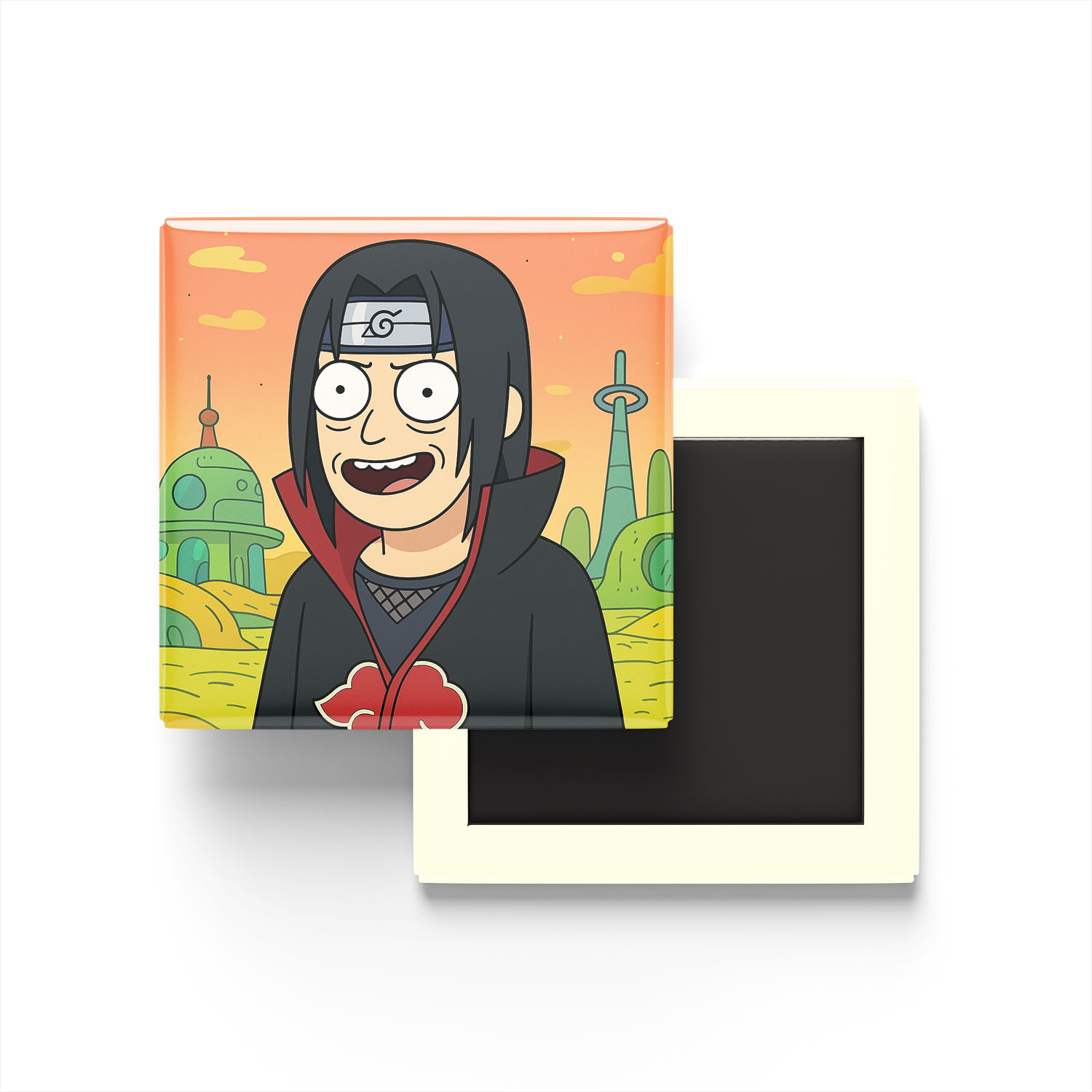 Itachi Uchiha Baskılı Kare Buzdolap Magneti
