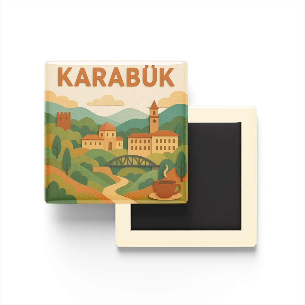 Karabük Şehri - Pop-Art Travel Buzdolap Magneti