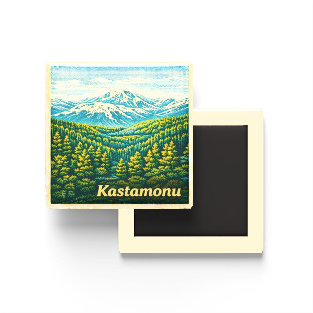 Kastamonu - Ilgaz Dağı - Baskılı Buzdolap Magneti Kare