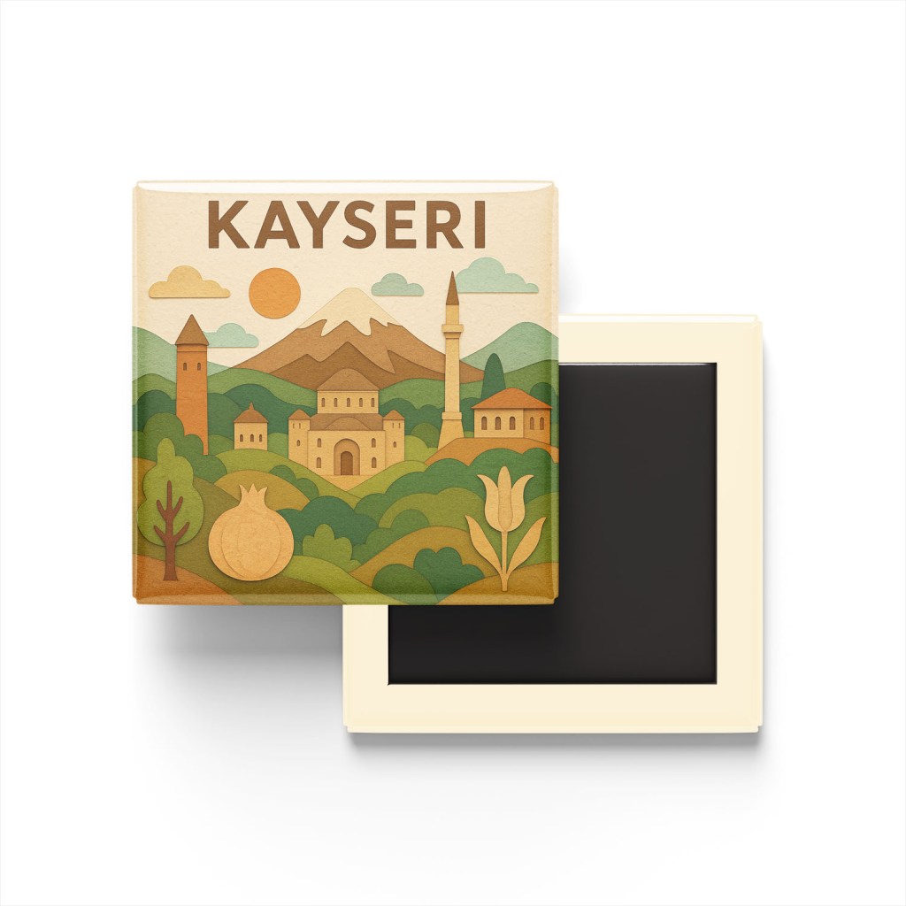 Kayseri Şehri - Pop-Art Travel Buzdolap Magneti