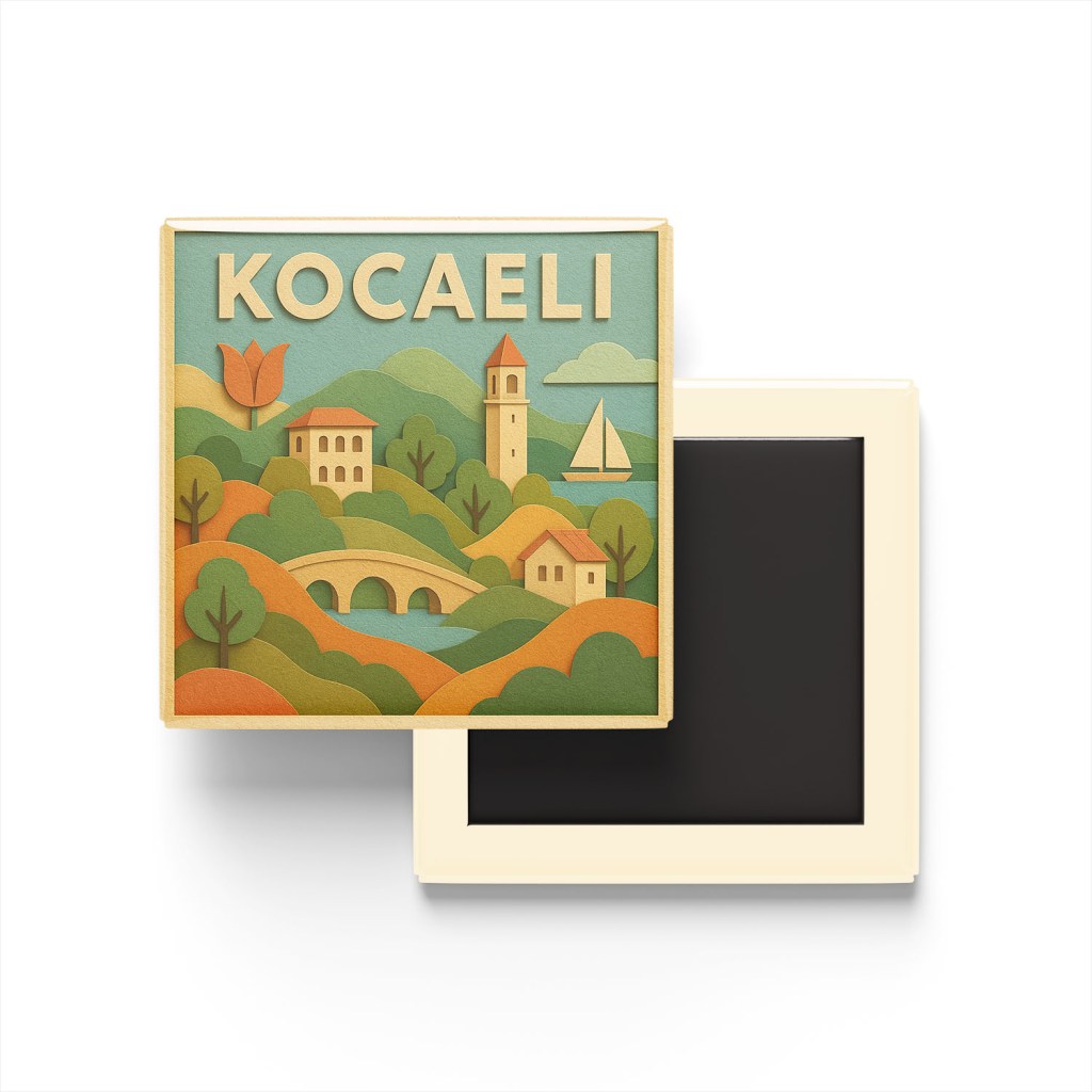 Kocaeli Şehri - Pop-Art Travel Buzdolap Magneti