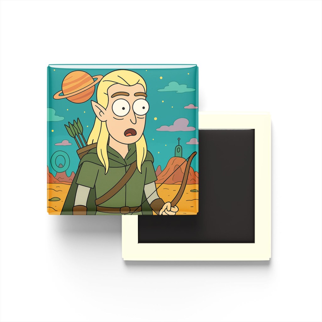 Legolas Baskılı Kare Buzdolap Magneti