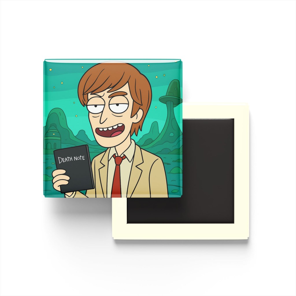 Light Yagami Baskılı Kare Buzdolap Magneti