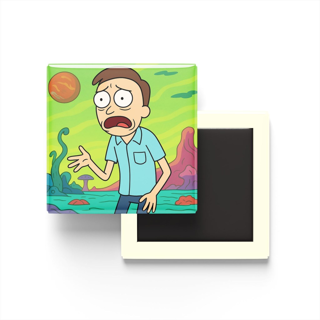 Loss Comic Guy Baskılı Kare Buzdolap Magneti