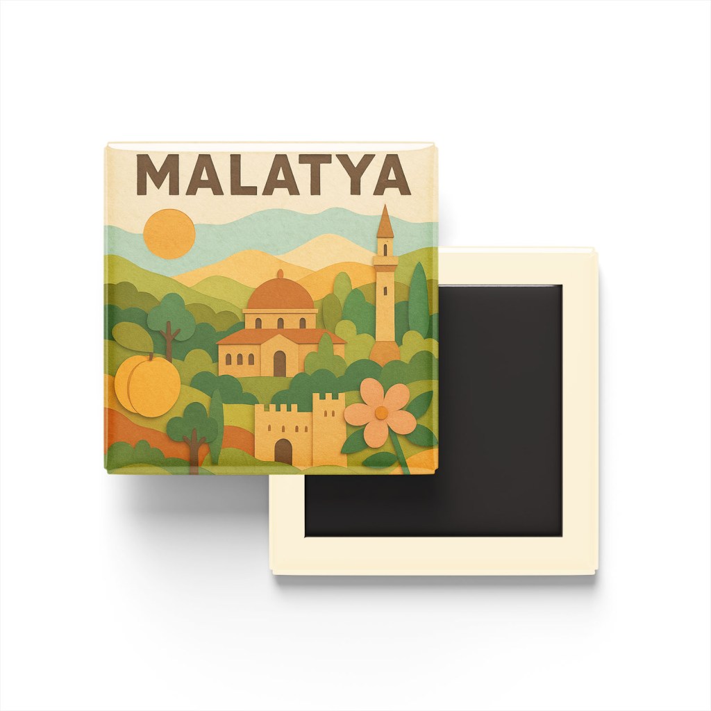 Malatya Şehri - Pop-Art Travel Buzdolap Magneti
