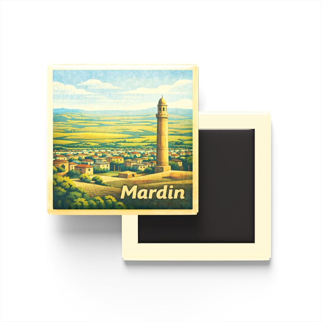 Mardin - Mezopotamya Ovası - Baskılı Buzdolap Magneti Kare