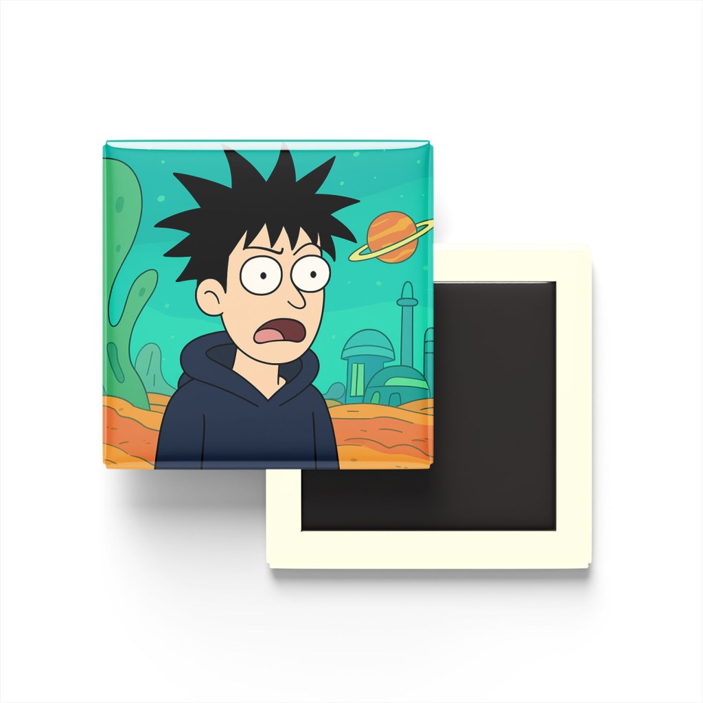 Megumi Fushiguro Baskılı Kare Buzdolap Magneti
