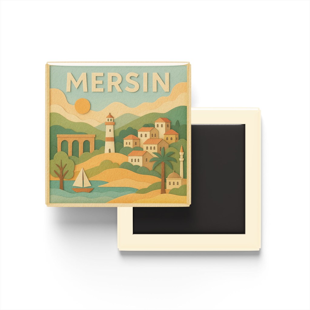 Mersin Şehri - Pop-Art Travel Buzdolap Magneti