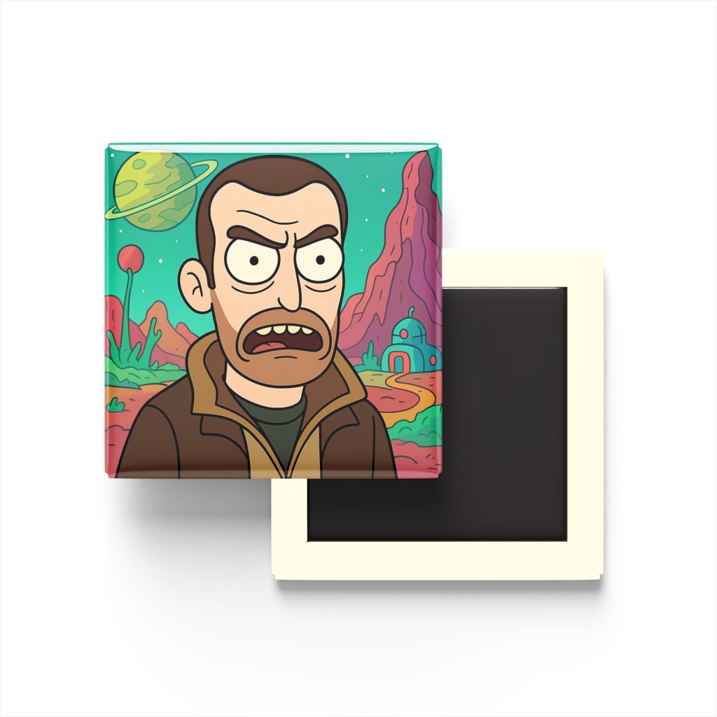Niko Bellic Baskılı Kare Buzdolap Magneti