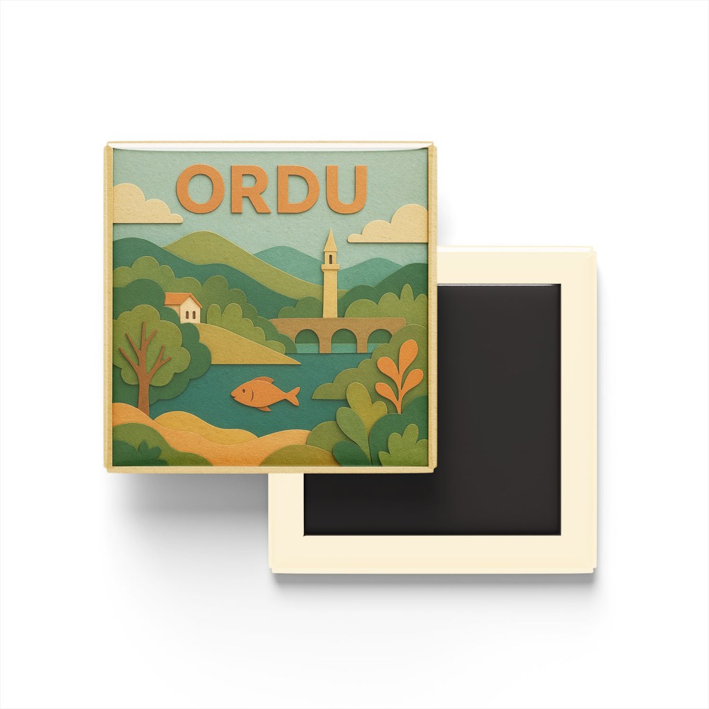 Ordu Şehri - Pop-Art Travel Buzdolap Magneti