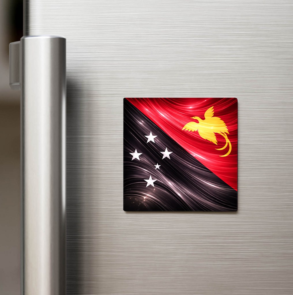 Seyşeller - Seychelles Abstract Ülke Bayraklı Kare Buzdolap Magneti