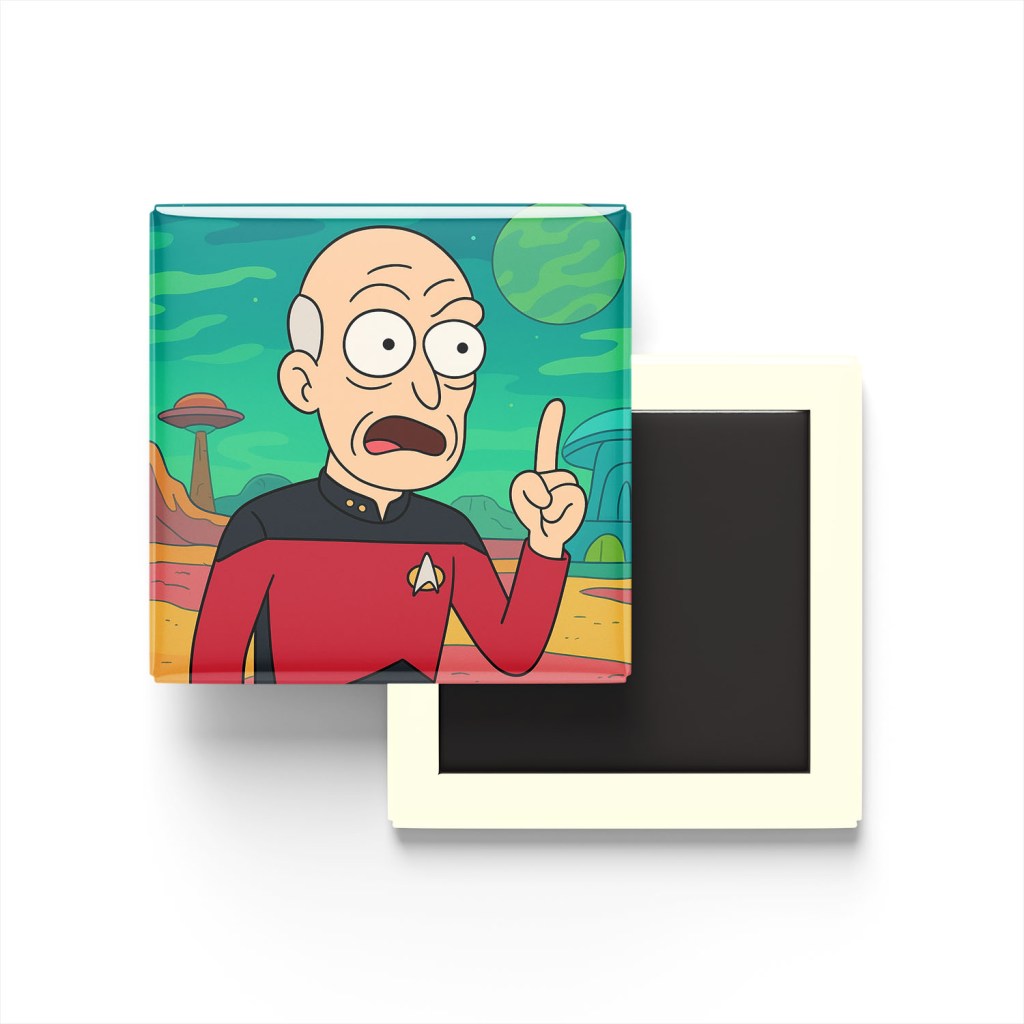 Picard Baskılı Kare Buzdolap Magneti