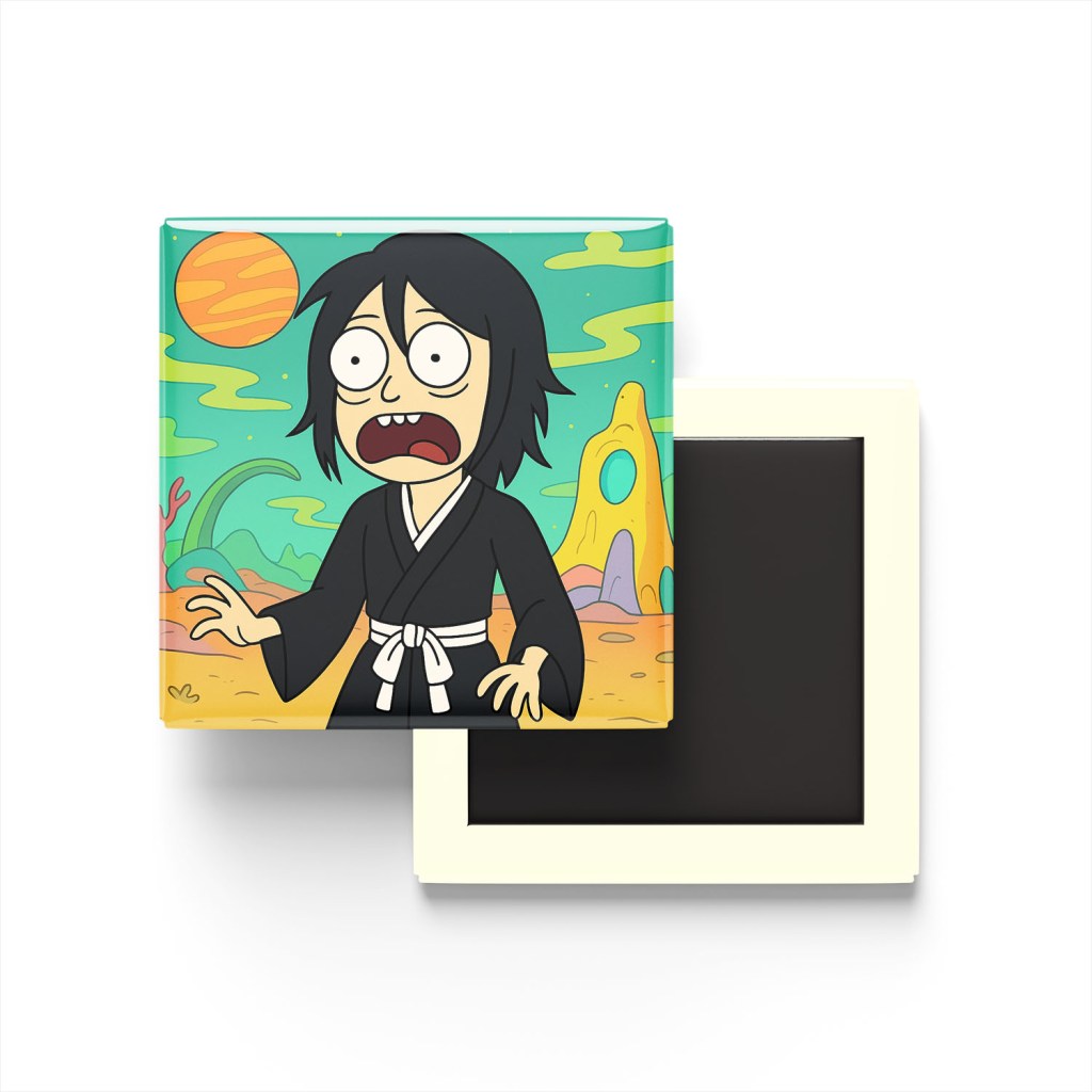 Rukia Kuchiki Baskılı Kare Buzdolap Magneti